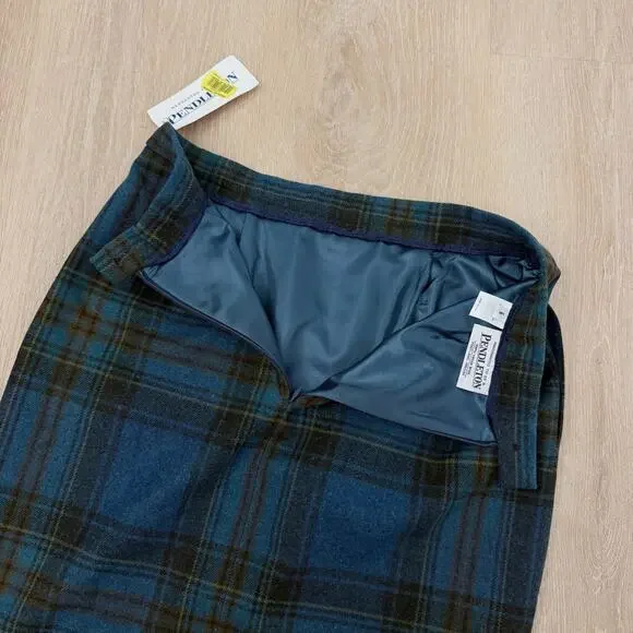 Women’s Pendleton Vintage Wool Plaid MIDI Skirt Size 6 - Picture 6 of 7